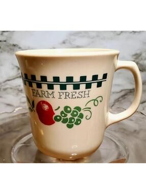 Farm fresh corelle, Coffee Cup, Vintage dinnerware, corning, discontinued